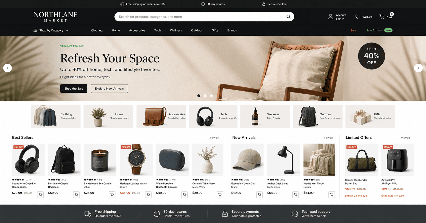 commerce website preview